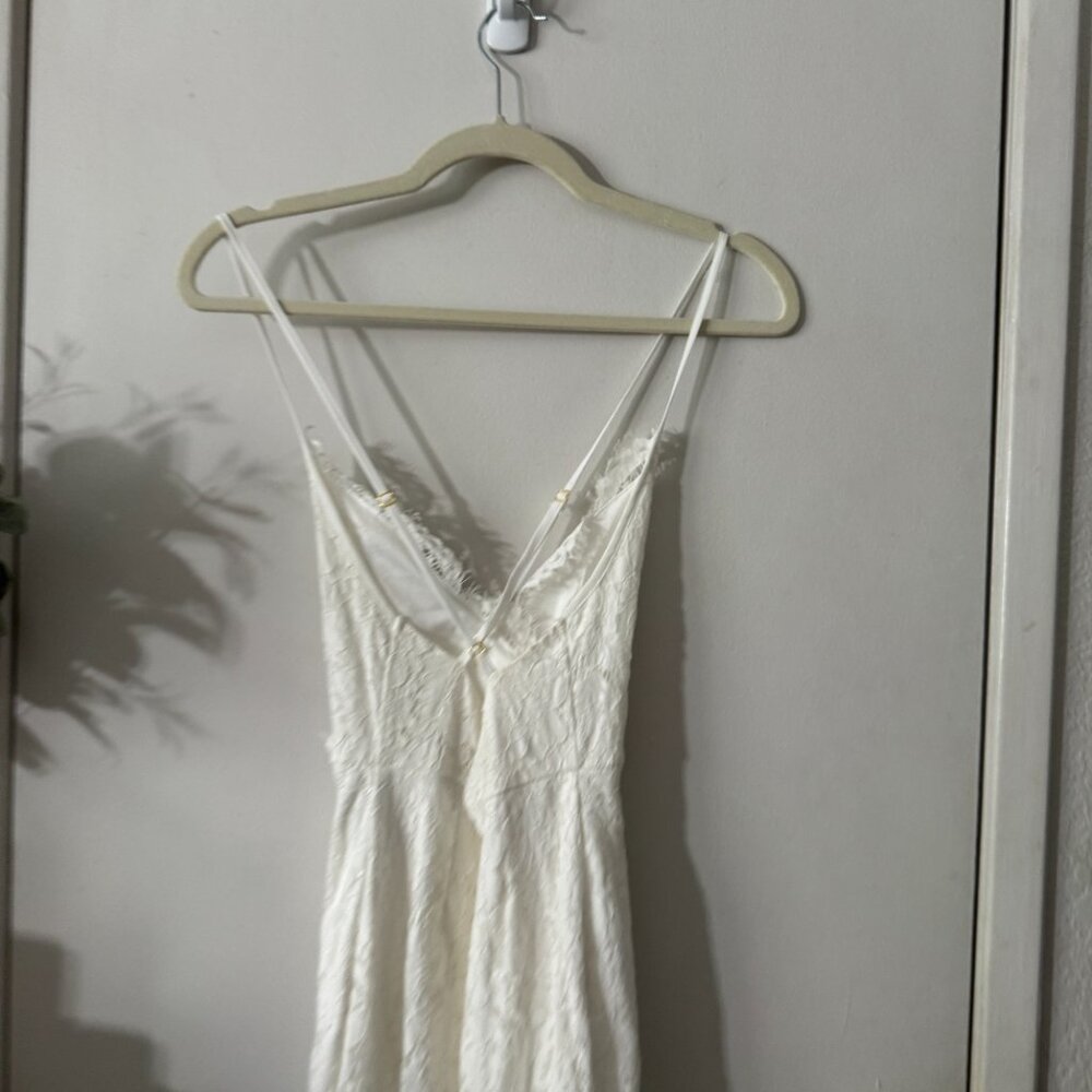 LULUS Flirting with Desire White Lace Bodycon Dress XS Bridal Bachelorette - Picture 5 of 8